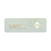 Fine Lines Gold Abstract Wedding V1 Sage ID867 Etiket (Voorkant)