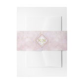 Fine Lines Gold Abstract Wedding V2 Mauve ID867 Uitnodigingen Wikkel (Voorkant Voorbeeld)