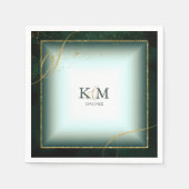 Fine Lines Gold Abstract Wedding V3 Emerald ID867 Servet (Voorkant)
