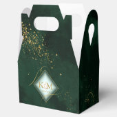 Fine Lines Gold Abstract Wedding V3 Green ID867 Bedankdoosjes (Geopend)