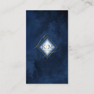 Fine Lines Gold Abstract Wishing Well Navy ID867 Informatiekaartje