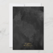 Fine Lines Gold Abstrait Mariage Menu V1 Bk ID867 (Dos)