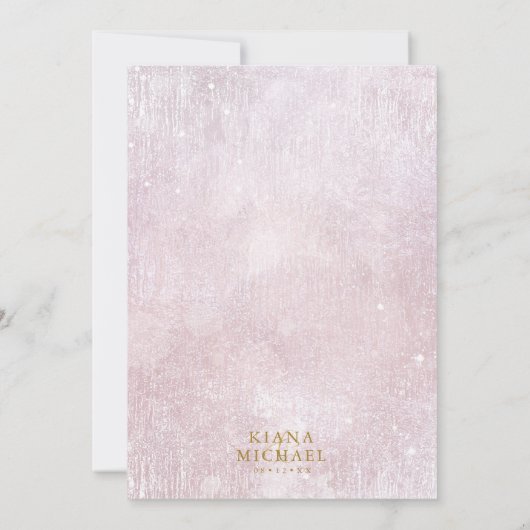 Fine Lines Gold Abstrait Mariage Menu V1 Mv ID867 (Dos)