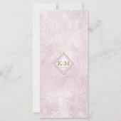 Fine Lines Gold Abstrait Mariage Menu V2 Mv ID867 (Dos)