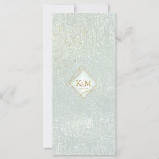 Fine Lines Gold Abstrait Mariage Menu V2 Sg ID867 (Dos)