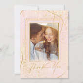 Fine Lines Gold Abstrait Mariage Merci B ID867 (Devant)