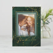 Fine Lines Gold Abstrait Mariage Merci Grn ID867 (Debout devant)