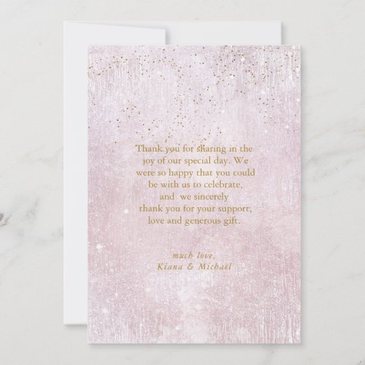 Fine Lines Gold Abstrait Mariage Merci Mv ID867 (Dos)