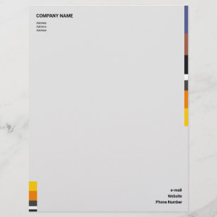 Fine Multicolor Classic Lateral Stripes Letterhead Briefhoofd