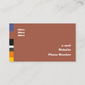 Fine Multicolor Classic lateral Stripes Visitekaartje (Achterkant)