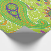 Fine Paisley Cool Cute Girly Retro Mode Cadeaupapier (Hoek)