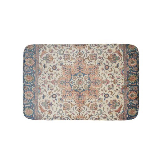 Fine Persia Tabriz Blue Rust Oranje Badmat (Voorkant)