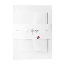 Fine Rozen Invitation Belly Band Uitnodigingen Wikkel