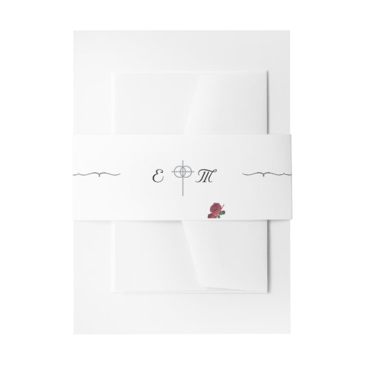 Fine Rozen Invitation Belly Band Uitnodigingen Wikkel (Voorkant Voorbeeld)