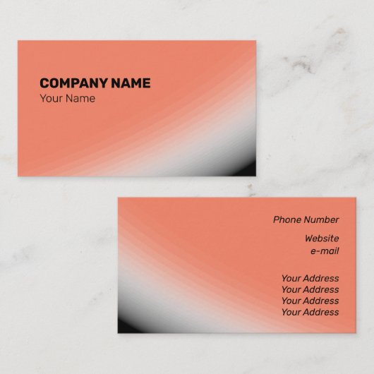 Fine Salmon White Black Shades and Rays Visitekaartje (Voorkant / Achterkant)