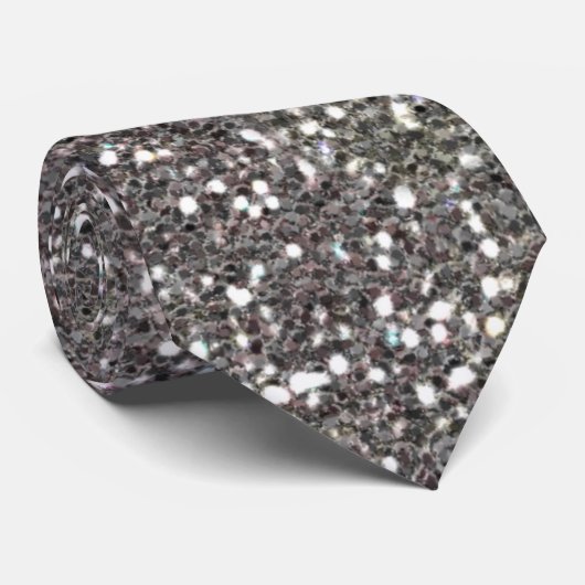 Fine Silver Texture Print Stropdas (Opgerold)