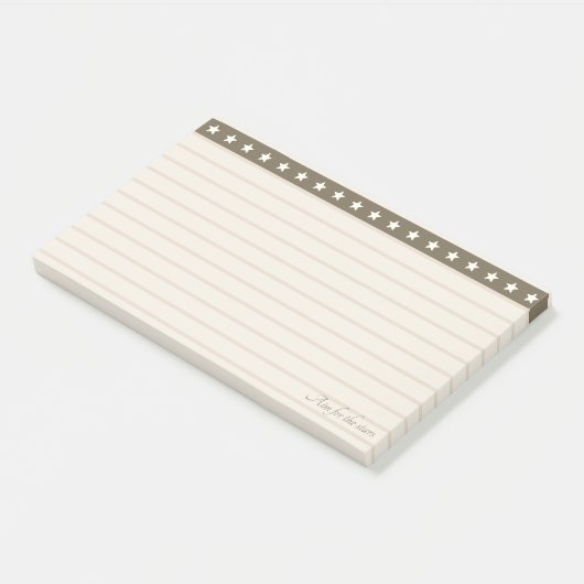 Fine Star Header op Brown & Sand Beige Post-it® Notes (Schuin)