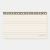 Fine Star Header op Brown & Sand Beige Post-it® Notes (Voorkant)