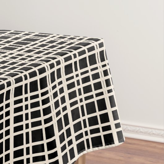 Fine Weave Mid-Century Modern Woven Pattern Tafelkleed (Voorbeeld)