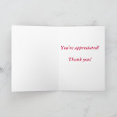 Fine Wine Appreciate Hartelijk dank Bedankkaart (Binnen)