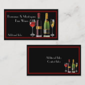 Fine Wine Black Visitekaartje (Voorkant / Achterkant)