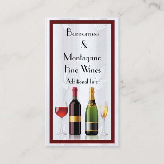 Fine Wine White Visitekaartje 2 (Voorkant)