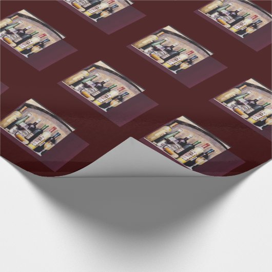 Fine Wine Wrapping Paper Cadeaupapier (Hoek)