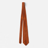 Fine Wood Grain Teak Mahogany Veneer Stropdas (Achterkant)