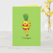 Fineapple - carte de voeux drôle de bikini (Fleur jaune)