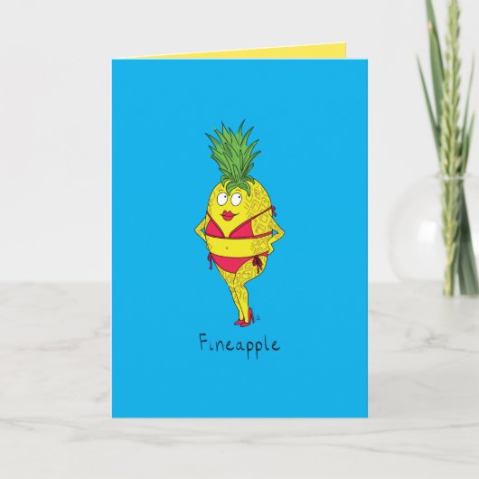 Fineapple - carte de voeux drôle de bikini (Devant)