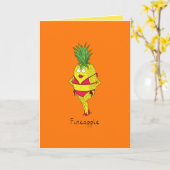 Fineapple - Drôle carte de voeux Bikini ananas (Fleur jaune)