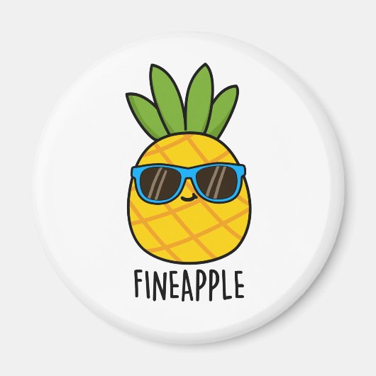 Fineapple Grappige Ananas Pun Magneet (Voorkant)