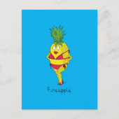 Fineapple Pineapple Pin-Up Girl Briefkaart (Voorkant)