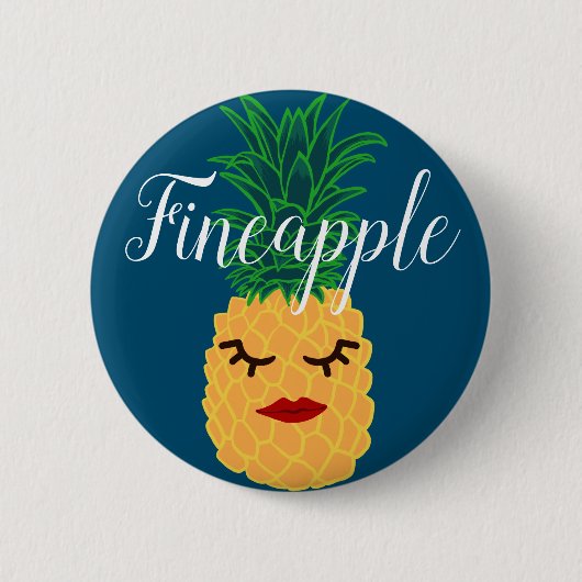 Fineapple Pineapple Ronde Button 5,7 Cm (Voorkant)