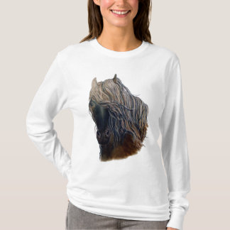 Fineart Mustang Horse Dames Hoodie T-shirt