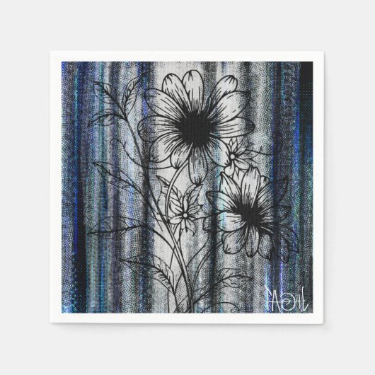 Fineline Flower Art Servet (Voorkant)