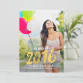 Finement peint Faire-part de graduation or Invitat (Debout devant)