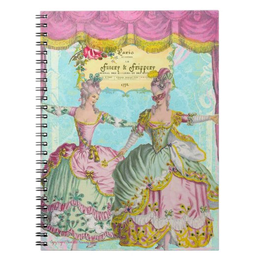 Finerie et Frippery Marie Antoinette Carnet (Devant)