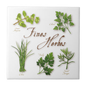 Fines Herbes Ceramic Tile Tegeltje