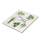 Fines Herbes Ceramic Tile Tegeltje (Zijkant)