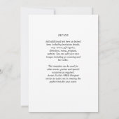 Finest Classic Black White MONOCHROME Weddenschap Kaart (Achterkant)