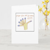 Finger Flip Dilemma Greeting Card Kaart (Gele Bloem)