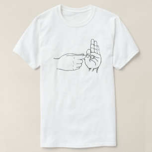 Finger Hole Gesture Naughty Sign Language T-shirt