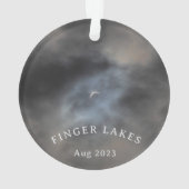 Finger Lakes Name Year Acrylic Circle Ornament (achterkant)