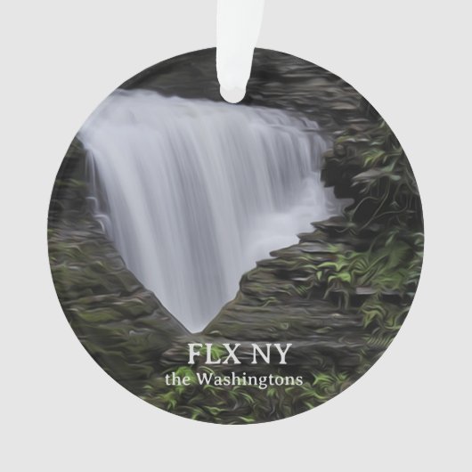 Finger Lakes Name Year Acrylic Circle Ornament (voorkant)