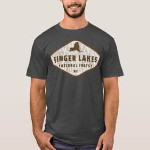 Finger Lakes National Forest New York Tree Log Tex T-shirt