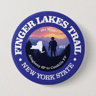Finger Lakes Trail (rd2) Ronde Button 7,6 Cm