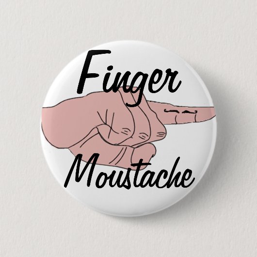 Finger Mustache Button (Voorkant)