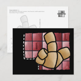 Fingeralphabet L Briefkaart