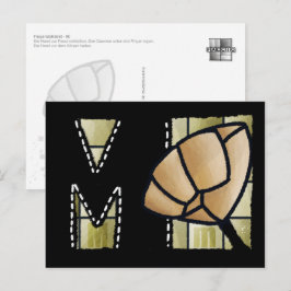 Fingeralphabet M Briefkaart